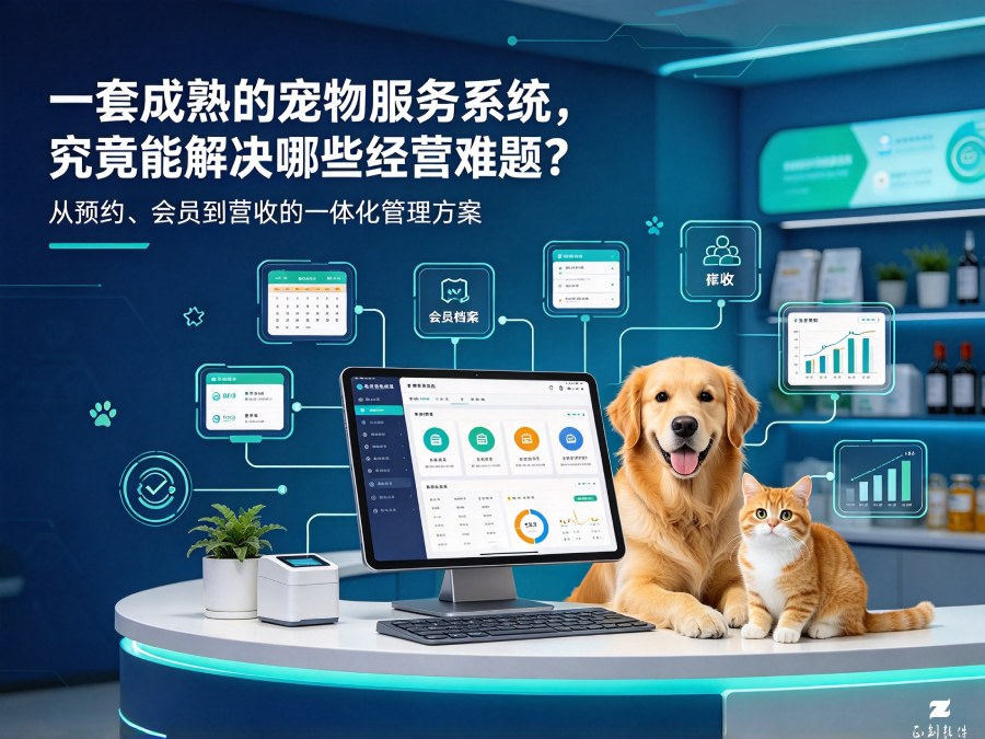 一套成熟的宠物服务系统，究竟能解决哪些经营难题？