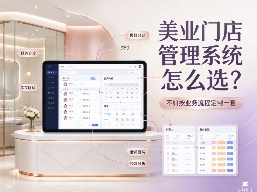 美业门店管理系统怎么选？不如按业务流程定制一套